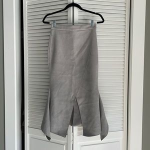 Sheike | Suede Gray Pencil Skirt